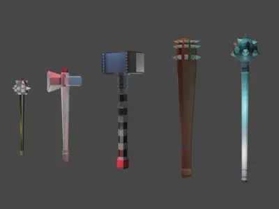 Ancient Melee Free low-poly 3D model