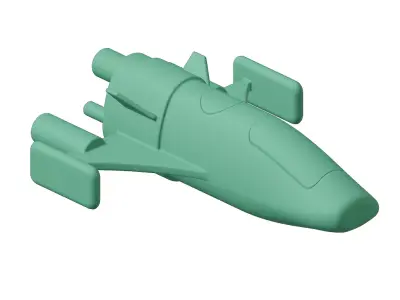Plastic Space Ship Toy 3D model