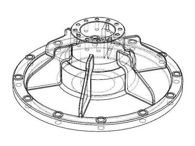 Precision Casting for Pump Cover 3D model