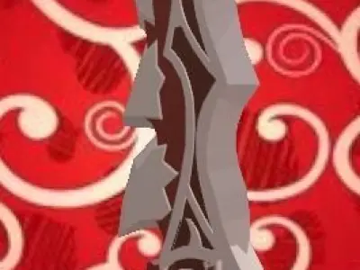 Stylized Crimson Sword low-poly game ready Low-poly 3D model