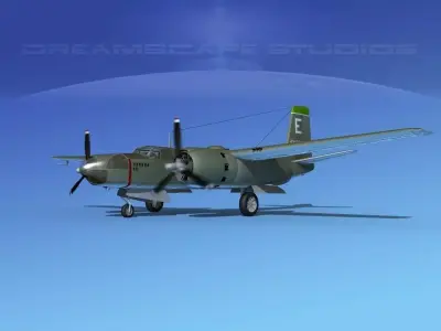 Douglas A-26C Invader V09 USAAF 3D model