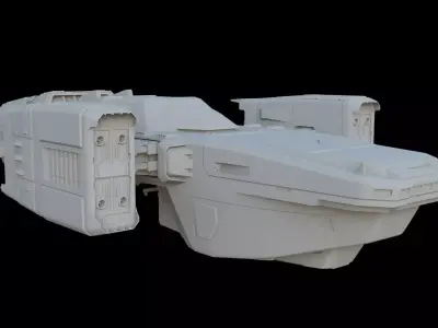 Sci-Fi Cargo Ship 3D model