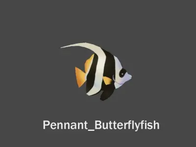 3D Casual Fish Animation Pack Low-poly 3D model