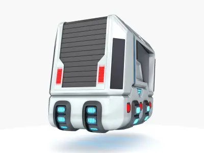 Hover truck 01 3D model