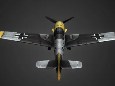 Messerschmitt Bf 109 Low-poly 3D model