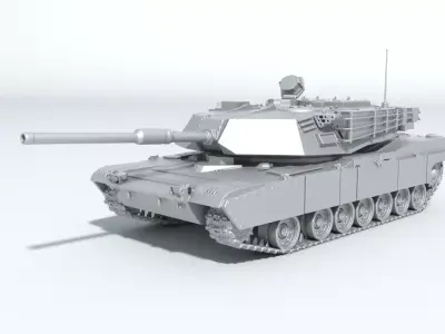 Tank ABRAMS for 3Dprint 3D print model