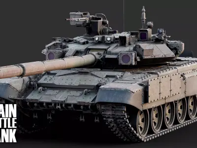 T90 MBT v31 Undrivible Low-poly 3D model