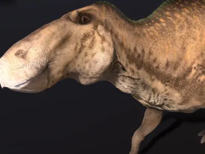 Edmontosaurus annectens Low-poly 3D model