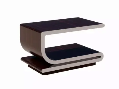 Curved Wood Table 3D model