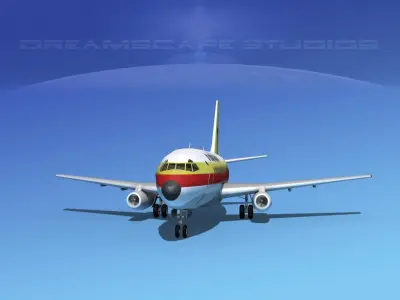 Boeing 737-100 Continental 1 3D model