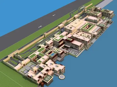 Dubai building 02 3D model