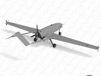 Ukrainian UAV AN196 LUTYI deep strike air drone 3D model