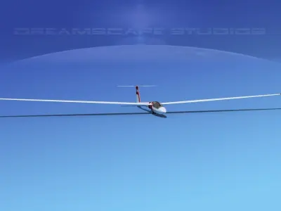 Schleicher ASW 22 Sailplane V10 3D model