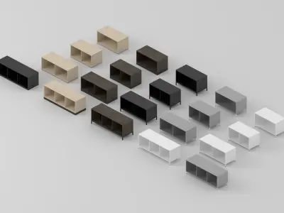 Modern nightstand Free low-poly 3D model
