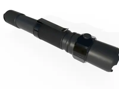 Flashlight M4 Low-poly 3D model