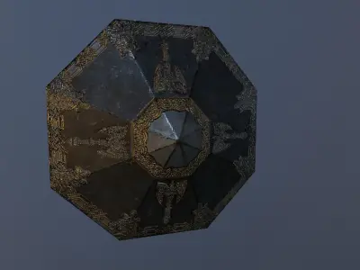 Dwarf Shield Low-poly 3D model