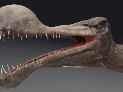 Dinosaur Tropeognathus dinosaur flying Low-poly 3D model