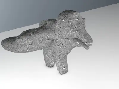Pbr Ancient Sculpture Low-poly 3D model
