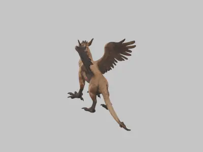 Fantasy Griffin Character Low-poly 3D model