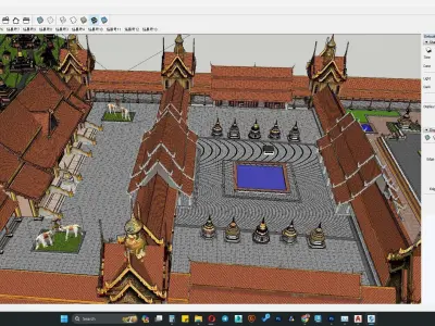 Temple church 3d sketchup model 3D model