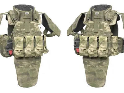 MILITARY WAS DCS Plate Carrier Vest V2 Low-poly 3D model
