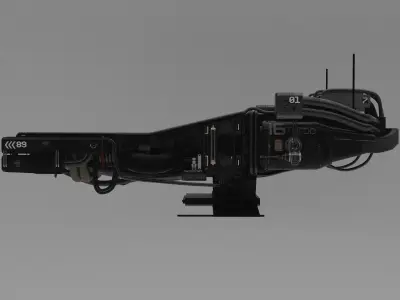Blender sci fi spaceship 3D model