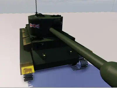 Low Poly British ww2 tank Free low-poly 3D model