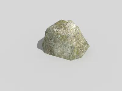 low poly rock Low-poly 3D model