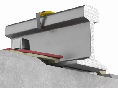 Rail Signal Firecracker Installed in Track 3D model