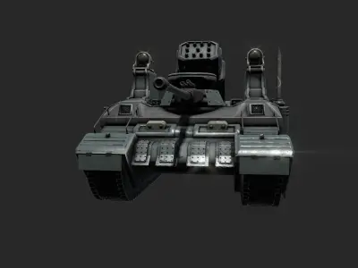 Sci-fi Tank Low-poly 3D model