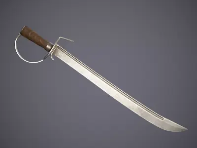Cutlass sword Low-poly 3D model