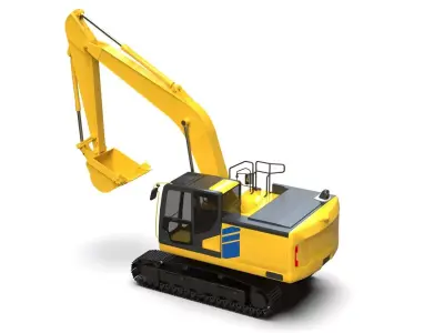 PC200-11 Hydraulic Crawler Excavator 3D model