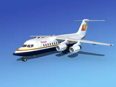BAe 146-200 Royal Bhutan 3D model