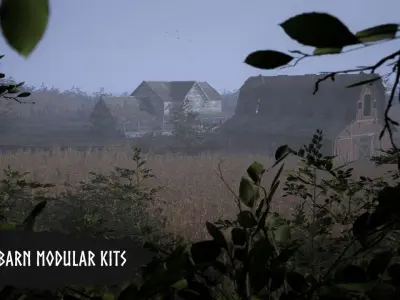 Modular Haunted House Low-poly 3D model