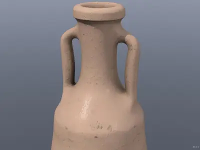 Dressel-6A type Amphora Low-poly 3D model