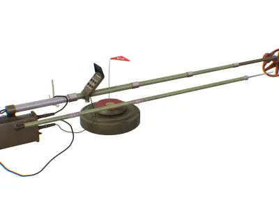 Mine Detector Set IMPS Mina TM-62 Dipstick Lowpoly 3d Model Low-poly 3D model