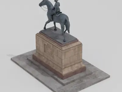 ER Jubilee Statue Low-poly 3D model