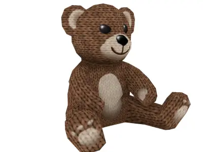 Teddy Bear 3D Toy Model Low-poly 3D model