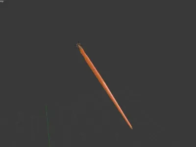 spear paint brush Free low-poly 3D model