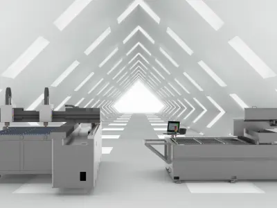 Laser cutting machine 3D model