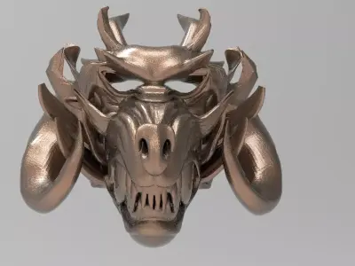 Illuminati Scull mask 2 Party 3D model