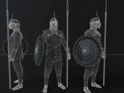 unsullied warrior Low-poly 3D model