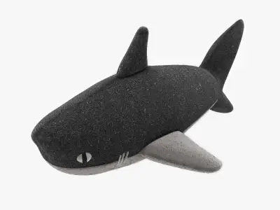 Carapau BEN Stuffed Toy Shark Low-poly 3D model