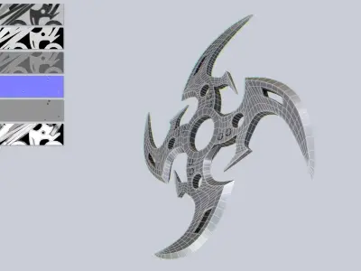 Shuriken Low-poly 3D model