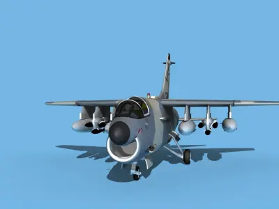 Chance Vought A-7E Corsair II V15 NM ANG 3D model