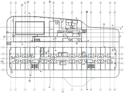 Hotel in Revit 3D model