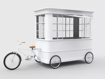 Bike Food Cart 3D model