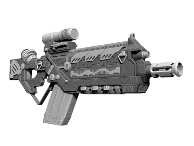 Sci-Fi Weapon 3D model