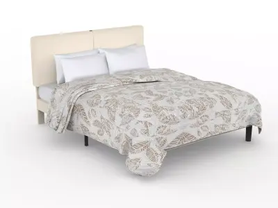 king bed Low-poly 3D model get