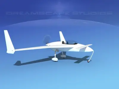 Rutan VariEze White Livery 3D model